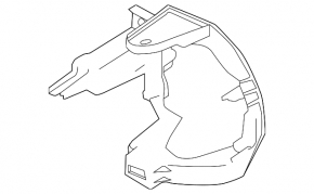Left fog light mount for Nissan Leaf 11-17