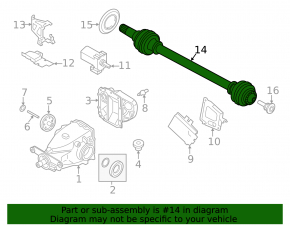 Drive axle shaft rear right BMW 3 G20 20-26 B58 M-Sport