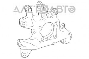Rear left trunnion Toyota Highlander 14-19 bracket torn out, thread defect