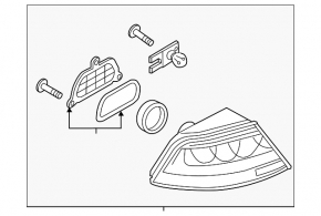 Audi A7 12-18 right outer fender light