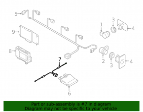 Audi E-Tron foot trunk opening sensor wire 19-23