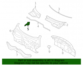 Windscreen wiper seal right Mini Cooper Clubman R55 07-14