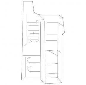 Radiator deflector right Toyota Sequoia 08-16
