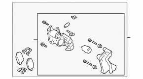 Rear left caliper assembly for Hyundai Santa FE 21-23