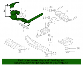 Downpipe with catalytic converter Audi A3 22-26