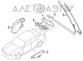 Foot operated trunk lid opening sensor assembly BMW X2 F39 18-23