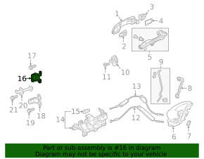 Door hinge upper rear right Honda Accord 23-