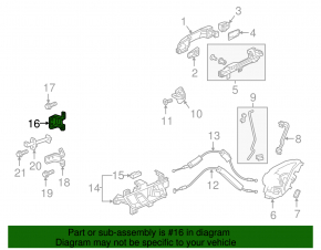 Door hinge upper rear right Honda Accord 23-