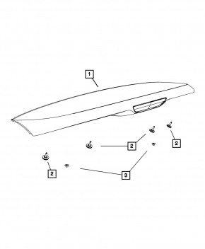 Tailgate spoiler Jeep Grand Cherokee WK2 11-13
