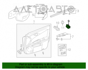 Front right window lift control for Toyota Avalon 05-12