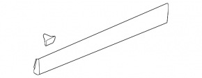 Door trim lower front left Chevrolet Equinox 18- structure, worn