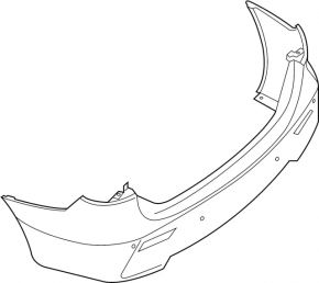 Bare rear bumper Infiniti JX35 QX60 13-15 pre-restored for parking, silver, tears, broken fasteners