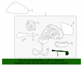 Right side mirror camera for Lexus RX350 RX450h 20-22