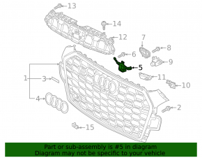 Audi A5 F5 20-25mm Front Camera Bracket for Radiator Grille