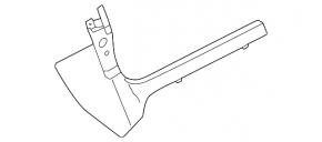Inner right door sill trim Audi A3 22-26 black