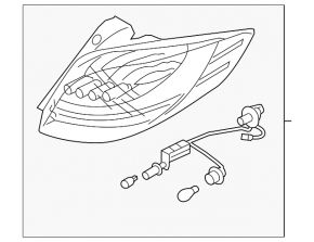 Right taillight Hyundai Veloster 12-17 led