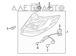 Right taillight Hyundai Veloster 12-17 led