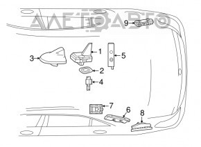 Antenna amplifier left Mercedes GLS-class X166 13-19
