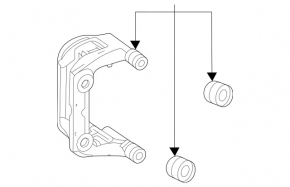Rear left brake caliper bracket G-class W463 G550 19-24