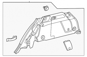 Left arch trim Mercedes W167 GLE 350 450 20-26 dark gray, under 3 rows, with mesh, scratches