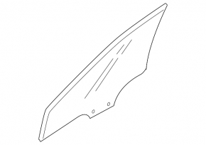 Front right door glass Mazda3 MPS 09-13 with scratch