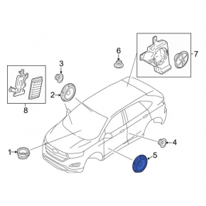 Front Panel Speaker Central Ford Edge 15-18