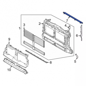Upper radiator deflector Ford Bronco Sport 21-25