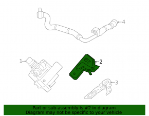 BMW X1 F48 20-22 B46 auxiliary cooling pump bracket for the pump
