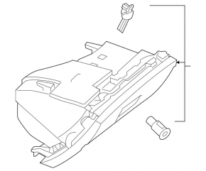 Glove box, glove compartment Mercedes CLA 14-19 black, break