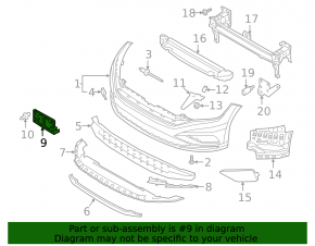 Front license plate area VW Jetta 19-21