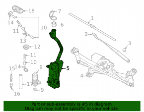 Volkswagen ID.4 21-26 windshield washer reservoir with filler neck and sensor
