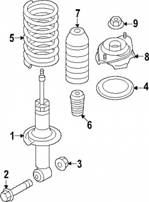 Rear left shock absorber support for Subaru BRZ 22-26
