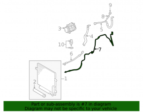 Mercedes W211 E550 heater-radiator air conditioner hose