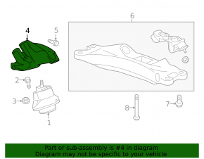 Engine bracket left Chevrolet Camaro 16-23 6.2