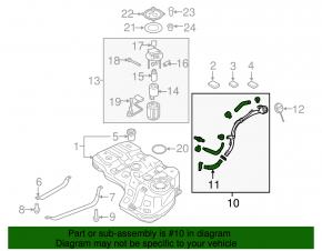 Fuel filler neck Kia Sorento 16-20