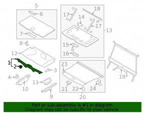 Volvo XC90 16-22 black boot opening trim with metal inserts, scratches