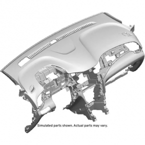 Torpedo front panel without AIRBAG Chevrolet Trax 17-20 black