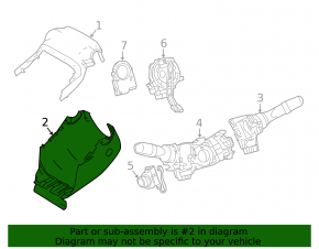 Steering column frame assembly Lexus ES300h ES350 13-15 2 parts, electrically adjustable