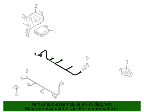 Audi Q7 4L 10-15 rear bumper wiring for parking sensors and BSM