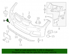 BMW X1 F48 16-19 M-Sport Front Bumper Tow Hook Cap