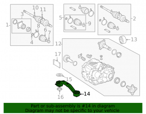 Gearbox bracket Lexus RX400h 06-09 silents cracked