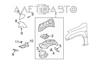 Left engine cover for Lexus GX470 03-09