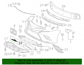 Front bumper mudguard right Toyota Camry v70 18-24