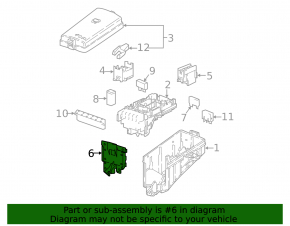 VW Tiguan 18-24 underhood fuse box cover, side