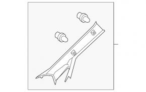 Front pillar trim upper right Toyota Prius 30 10-15 gray