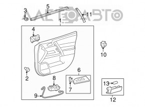 Front left door panel for Toyota Highlander 2013, beige