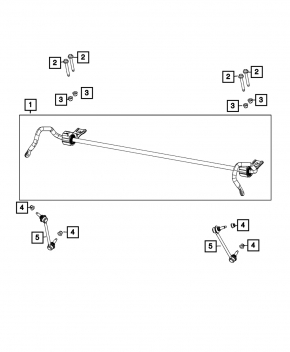 Rear left stabilizer link for Jeep Grand Cherokee WL 21-25