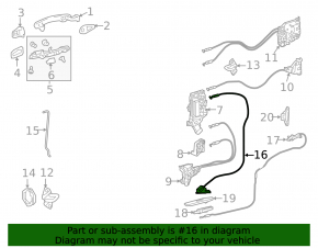 Rear left door latch Toyota Sienna 11-20