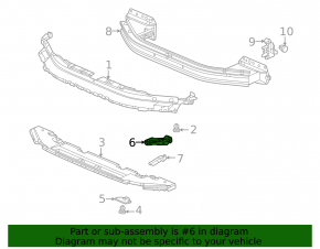 Front bumper bracket lower left Honda Civic XI FE/FL 22-