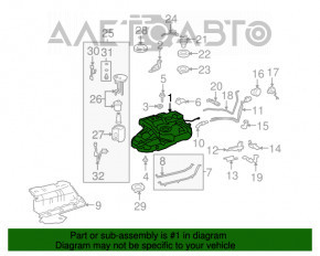 Fuel tank Toyota Highlander 08-13